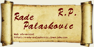 Rade Palasković vizit kartica